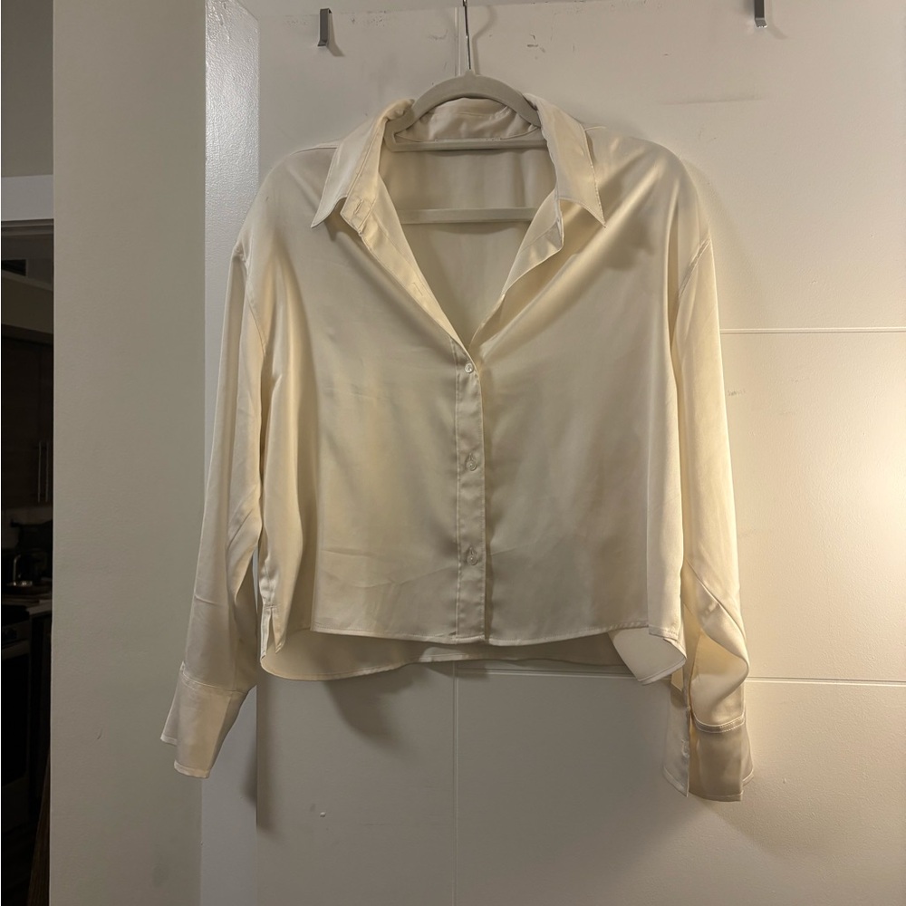Abercrombie & Fitch Cream Button Down Shirt